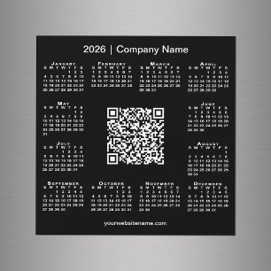 Imán negro de código QR personalizado para negocio