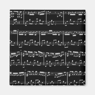 Imán negro de la partitura