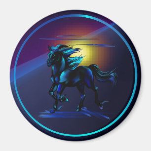 Imán negro del caballo