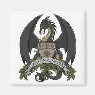 Imán negro del escudo del dragón de Stonefire
