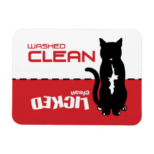 Imán negro del lavaplatos del gato del gatito - li