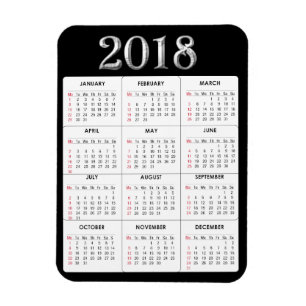 Imán negro del refrigerador del calendario del