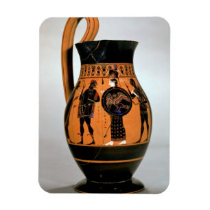 Imán Negro-figura olpe del ático que representa Athena
