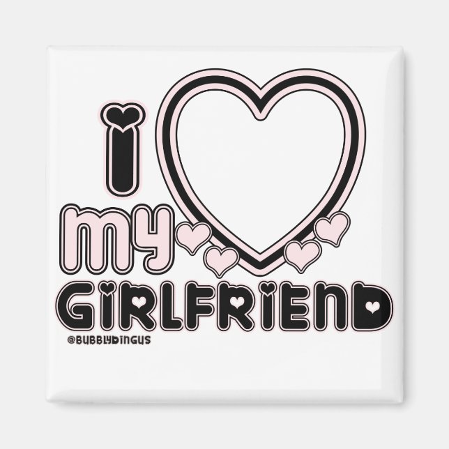 Imán negro i luv 1 (Frente)