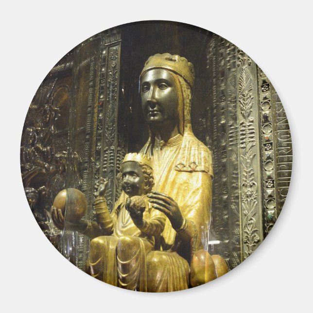 imán negro madonna montserrat (Frente)