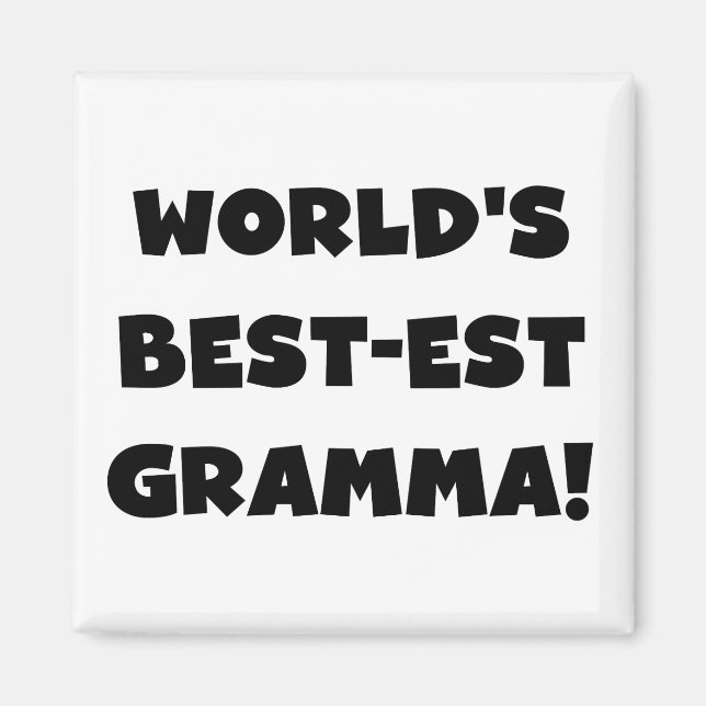 Imán Negro o blanco del Mejor-est Gramma del mundo (Frente)