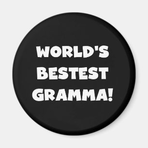 Imán Negro o blanco del Mejor-est Gramma del mundo