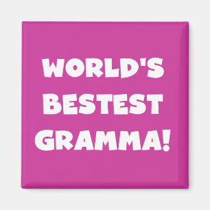 Imán Negro o blanco del Mejor-est Gramma del mundo