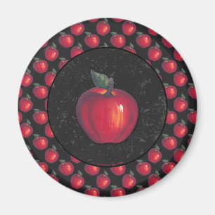 Imán Negro rojo de las manzanas