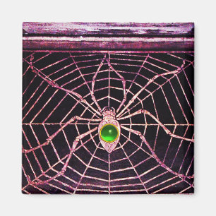 Imán Negro verde esmeralda SPIDER Y WEB