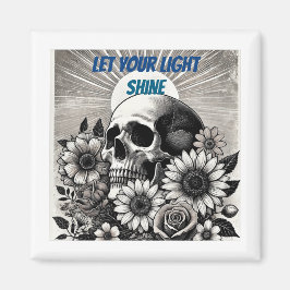 Imán Negro y Blanco Deja que tu Luz Brille