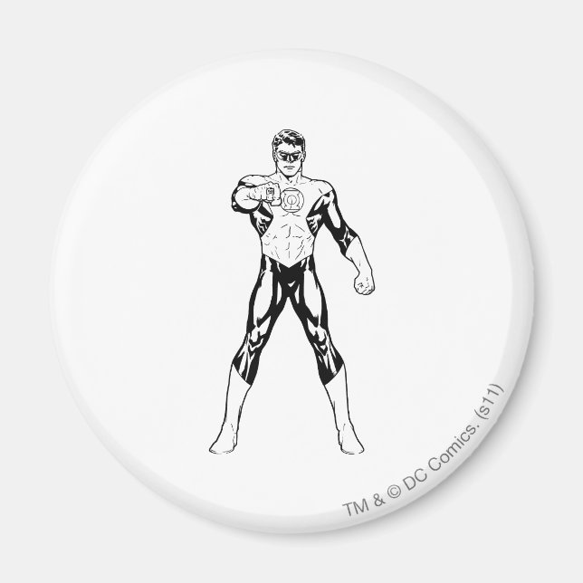 Imán Negro y blanco mirando hacia adelante (Frente)