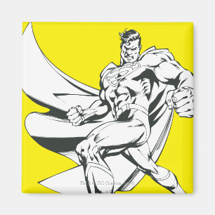 Imán Negro y blanco superman 2