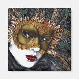 Imán Negro y máscara del carnaval del oro por PSOVART