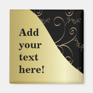 Imán Negro y personalizar del oro él