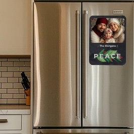 Imán Negro y verde moderno con paz Holly Berry