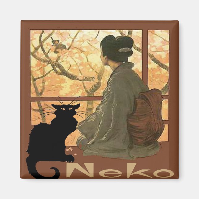 Imán Neko de gato japonés (Frente)