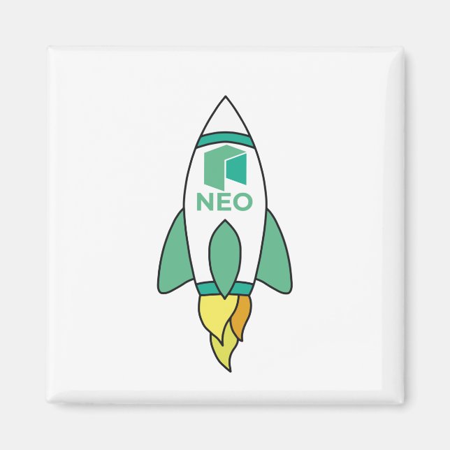 Imán Neo To The Moon Rocket (Frente)