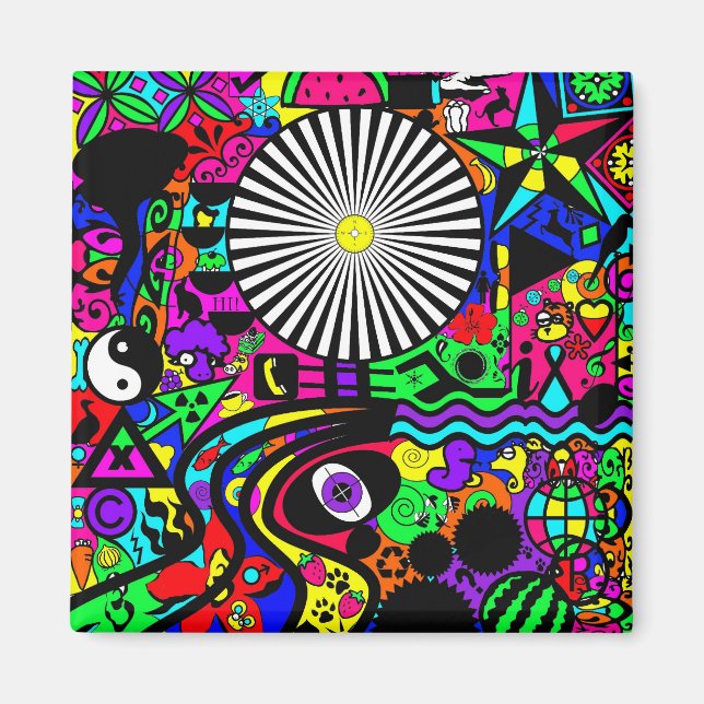 Imán Neon Abstract Magnet (Frente)