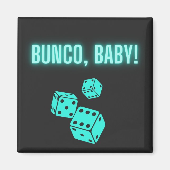 Imán Neon Aqua Bunco Baby (Frente)