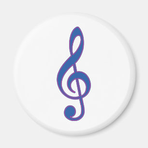 Imán Neon Blue Treble Clef