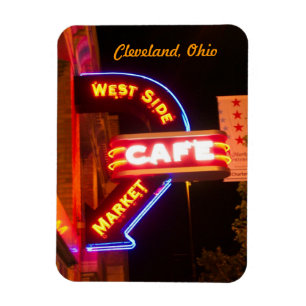 Imán Neon Cafe Sign Market Flexi Magnet
