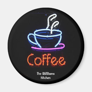 Imán Neon Coffee Rótulo Magnet