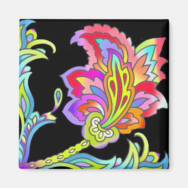 Imán Neon Flowers (Frente)