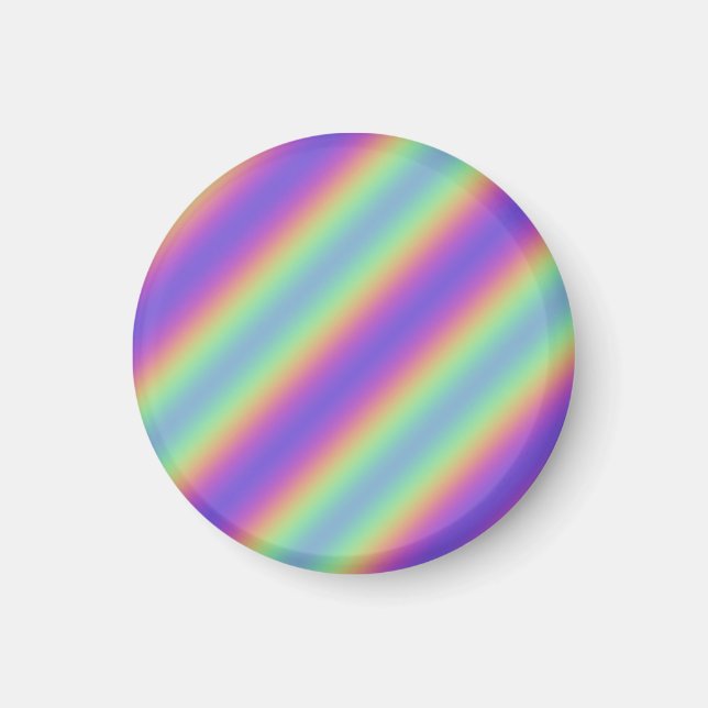 Imán Neon Glow Rainbow Stripe Magnet (Frente)