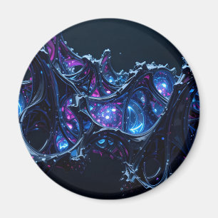 Imán Neon Nexus: Estructura Tecnoorgánica entretejida