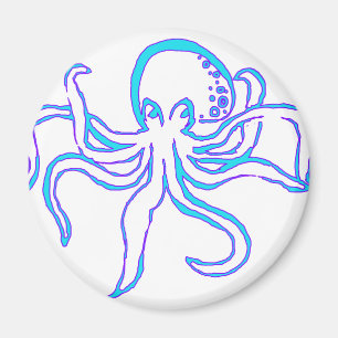 Imán Neon Octopus
