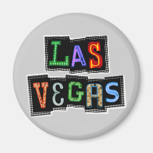 Imán Neón retro de Las Vegas