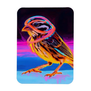 Imán Neon Sparrow con acentos brillantes