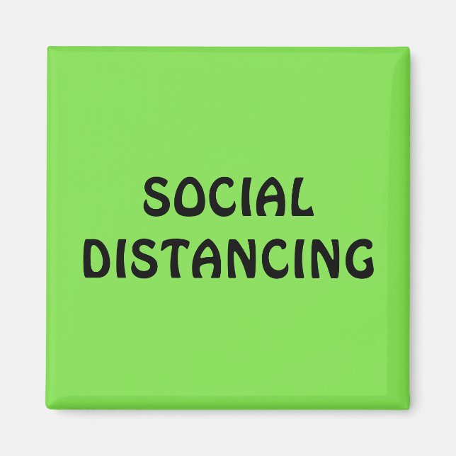 Imán Neón verde de distanciamiento social (Frente)