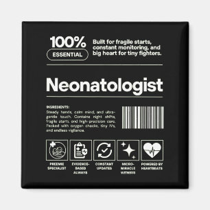 Imán Neonatólogo y regalo personalizado de neonatología