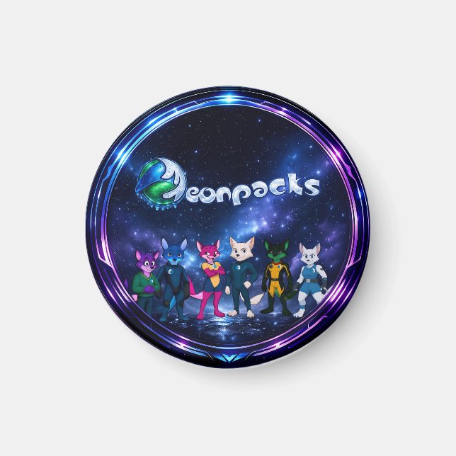 Imán Neonpacks (diseño circular) (Frente)