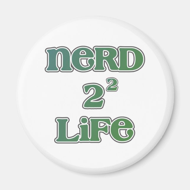 Imán Nerd 4 Life al cuadrado (Frente)