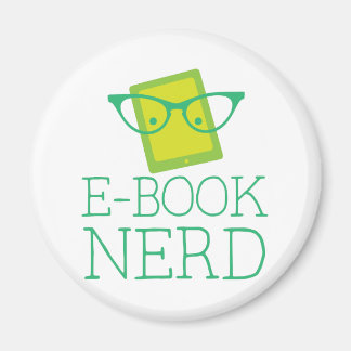 Imán nerd del libro electrónico