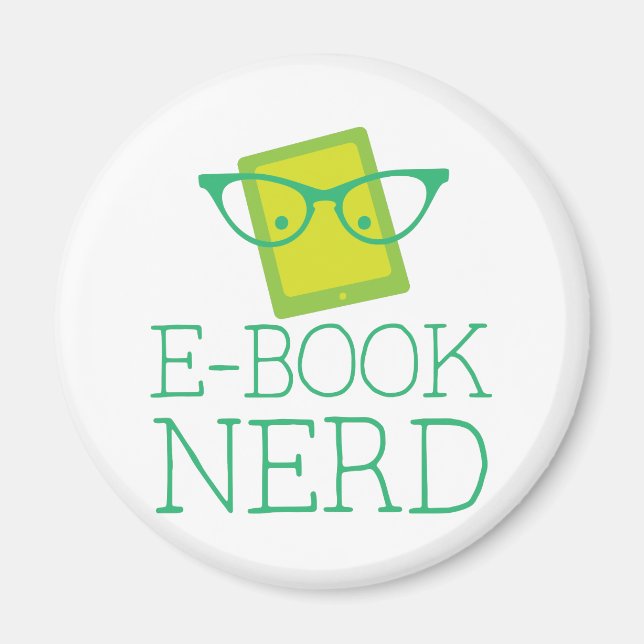 Imán nerd del libro electrónico (Frente)