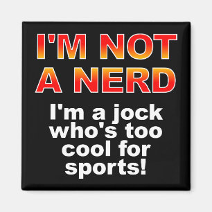 Imán Nerd Jock Funny Fridge Magnet Refrigerador