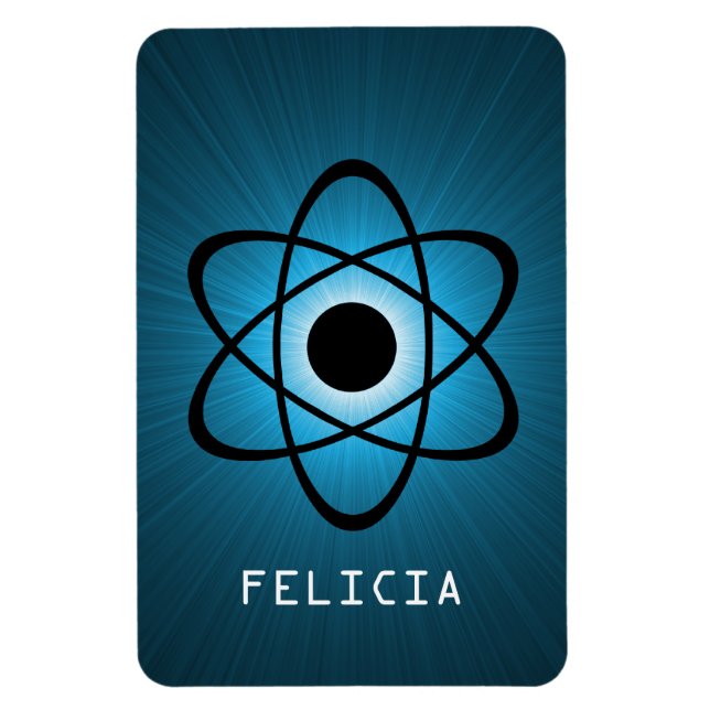 Imán Nerdy Atomic Premium, Azul (Vertical)