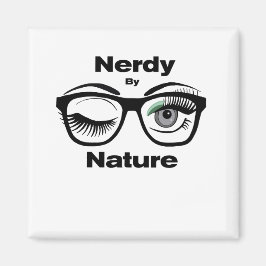 Imán Nerdy by Nature Funny Geek Design with Glasses
