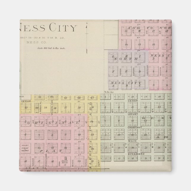 Imán Ness City, Grainfield, Kansas (Frente)