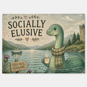 Imán Nessie esquiva socialmente críptido acogedor Loch