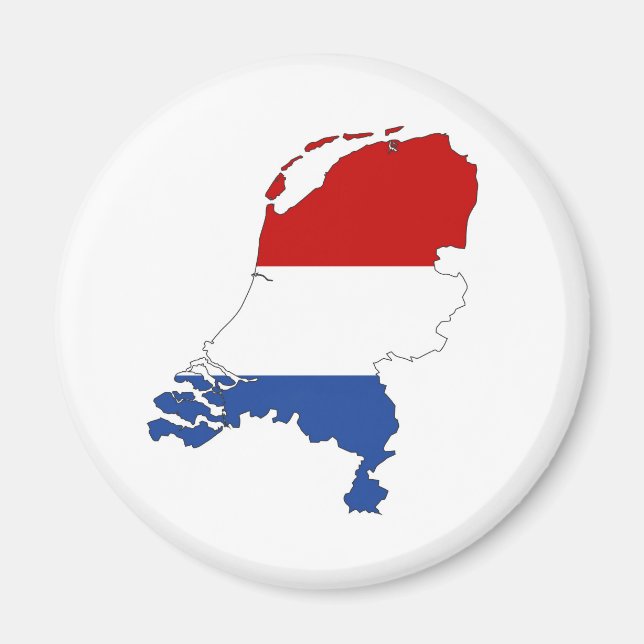 Imán netherlands country flag map forma dutch (Frente)