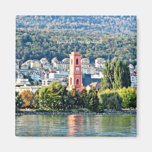 Imán Neuchatel, paisaje de Suiza (Frente)