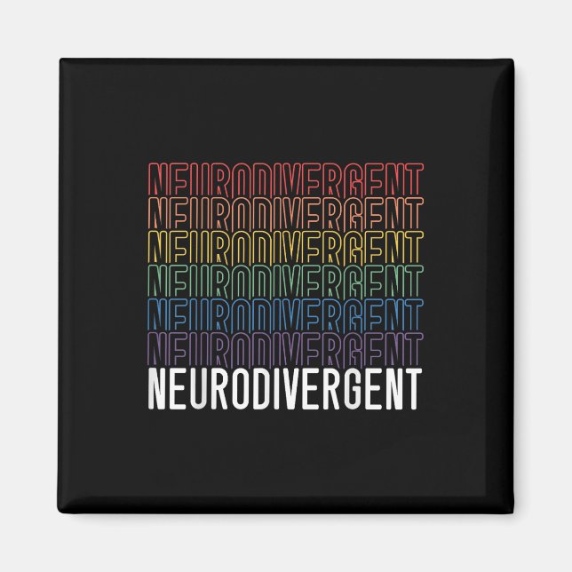 Imán Neurodivergencia Neurodiversidad Arcoiris Adhd Asd (Frente)