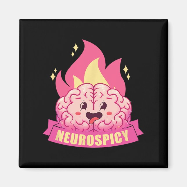 Imán Neurodiversidad Adhd Asd Autism Kawaii B (Frente)