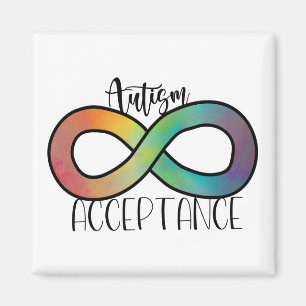 Imán Neurodiversidad Autismo Aceptación Botón Arcoiris
