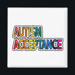 Imán Neurodiversidad Autismo Aceptación Mamáes de botón<br><div class="desc">Neurodiversidad Autismo Conciencia Aceptación Rótulo de Infinidad Arcoiris</div>